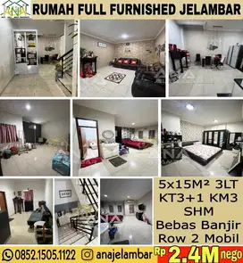 ANA RUMAH FULL FURNISHED 5X15M² DI JELAMBAR