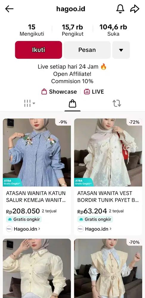 Host live tiktok&shopee