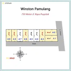 700 Meter Jalan Raya Puspitek Tanah Kavling Murah Gratis SHM