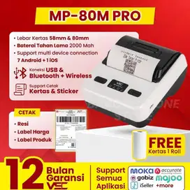 printer thermal struk bluetooth VSC LP 80N ukuran kertas 80mm NEW