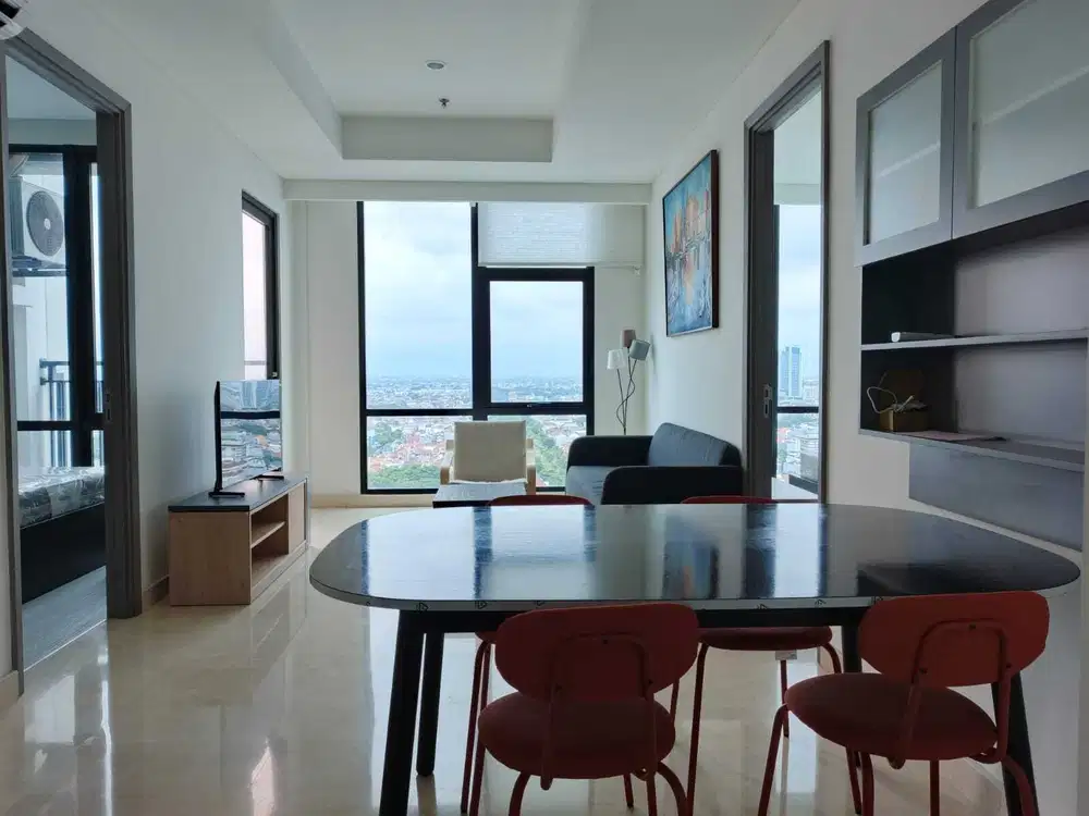 DISEWAKAN APARTEMEN MEWAH AERIUM PURI INDAH 2 BEDROOM FULLY FURNISHED