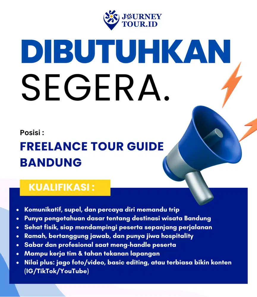 Freelance Tour Guide Bandung