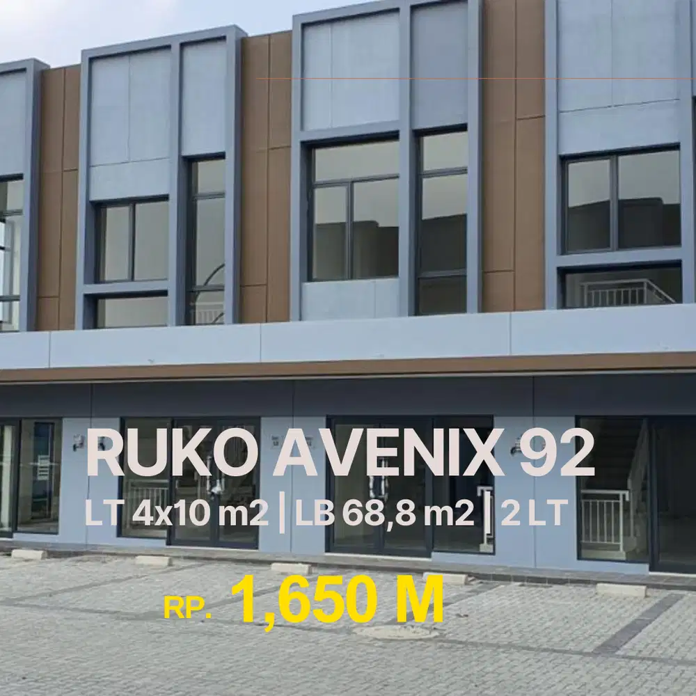 Dijual Cepat Ruko Avenix 2 Lantai di BSD, Tangerang Selatan