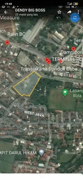 jual tanah di pondok cabe tangerang