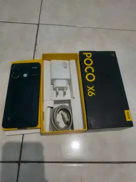 Poco X6 5G Black, Ram 12/256GB, Fullset, Minus Pemakaian