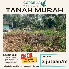 Tanah Kavling Di Jakal Km 13 10 Menit ke UII Akses Aspal Lebar