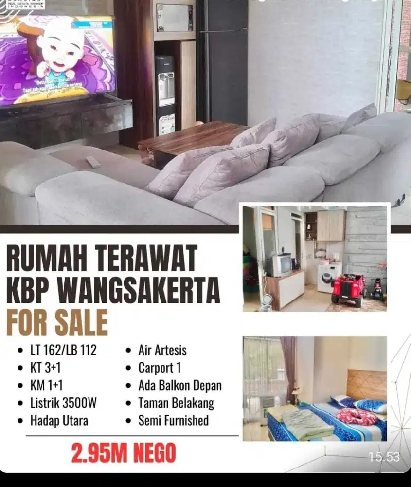 Termurah! Rumah terawat wangsakerta kota baru parahyangan