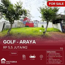 Tanah Kavling Dalam Perumahan Cluster Elit Araya Dengan Fasilitas
