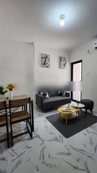 Apartemen Medit FF baru bagus rapih dan design Interior