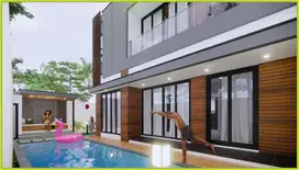 Rumah di Jogja Utara Cantik Kolam Renang Pribadi