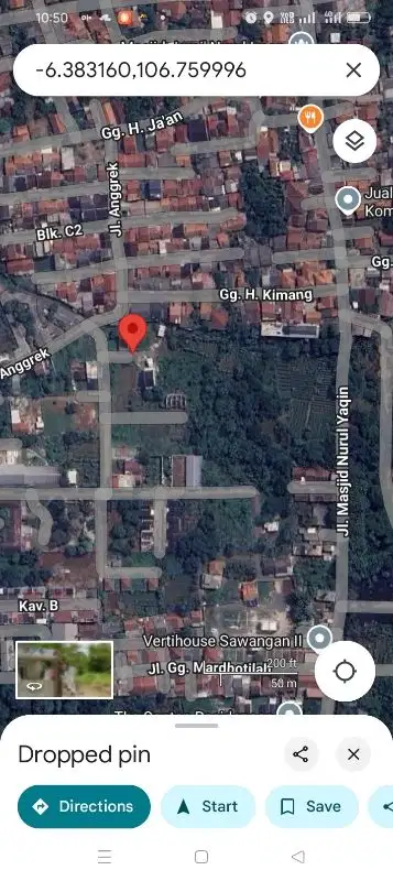 Jual Tanah 450m SHM di Cinangka jl kimang sawangan