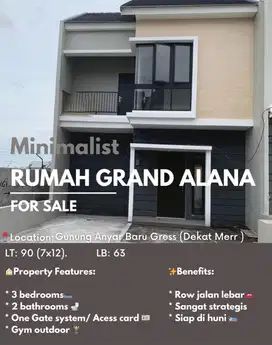 Baru gress . rumah Grand Alana Gunungnyar