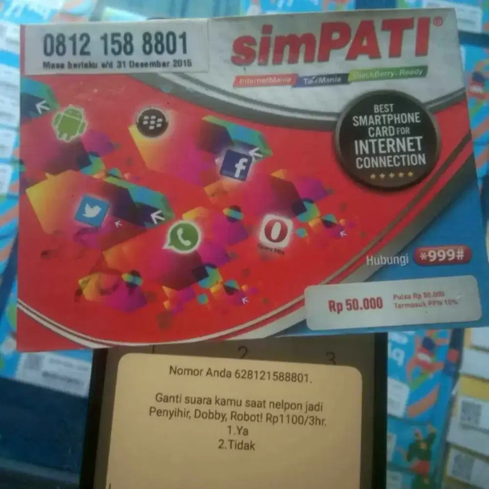 Simpati 11 digit 0812 XXX XXXX LANGKA