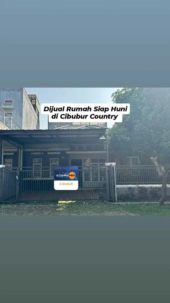 Dijual Rumah 1 1/2 Lantai Tanah Luas di Cibubur Country