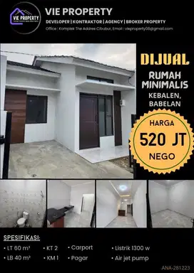 DIJUAL RUMAH MINIMALIS