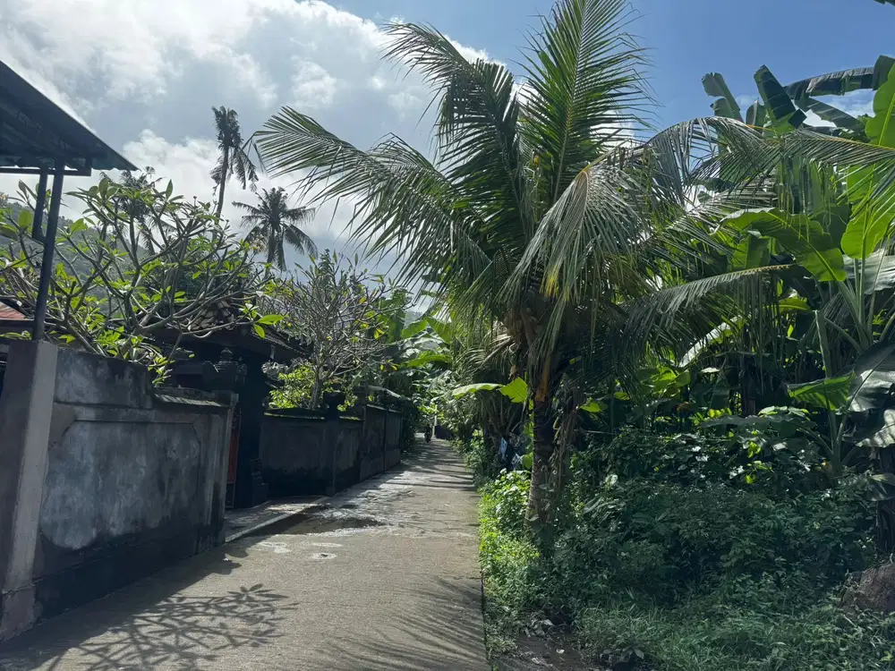 Tanah 1855 m2 Jl Batu Lempeh, Klungkung, Dkt Goa Lawah