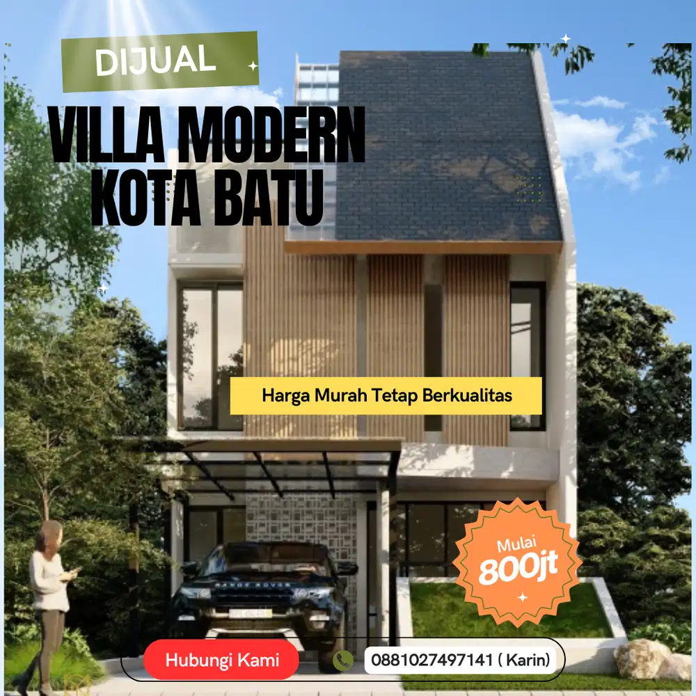 DIJUAL RUMAH VIRAL VILLA FLOWER GARDEN BATU