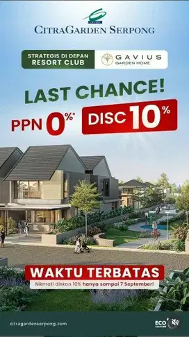 Premium Home Eksclusif Terbaru by Ciputra CITRA GARDEN SERPONG GAVIUS
