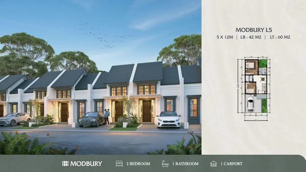 DP 0%, Free PPN Rumah 1 Lantai elegan modern klasik CitraLand Cibubur