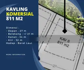 Kavling Komersil BSD City 811 m2 dekat The Zora Daikanyama Ipeka QBig ICE BSD