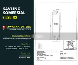 Kavling Komersial Suvarna Sutera 2525 m2