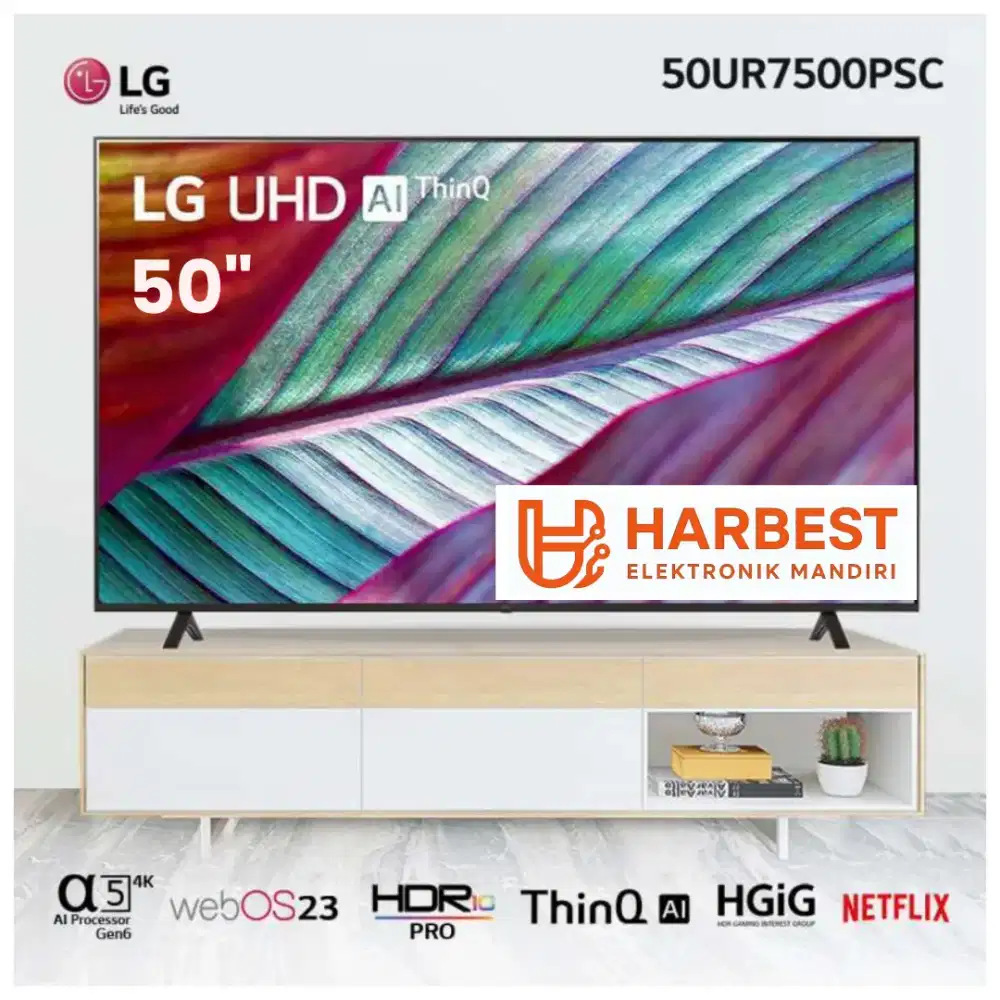 LG Real 4K UHD 50 Smart TV WebOS 50UR7500 ThinQ AI HDR10 PRO AIRPLAY