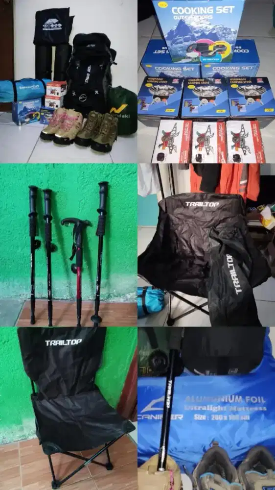 Alat outdoor lengkap murah harga nego