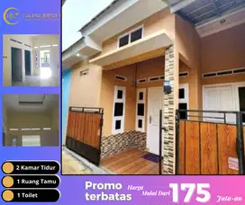 hanya 165 jutaan rumah siap huni 2kamar dengan desain eksterior modern