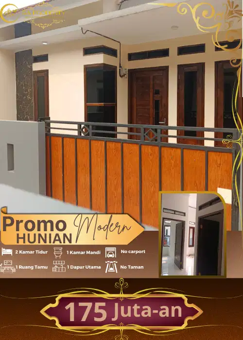 Rumah minimalis murah 2 kamar akses strategis mulai dari 175 jutaan