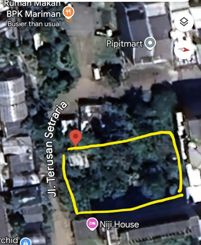 Jual dibawah njop tanah ters setraria, setrasari bandung