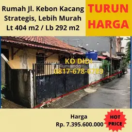 Jual Rumah Jl. Kebon Kacang Strategis, Turun Harga