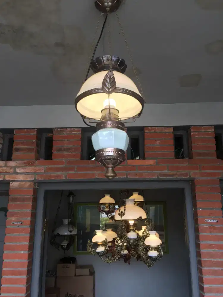 Lampu hias gantung joglo klasik antik