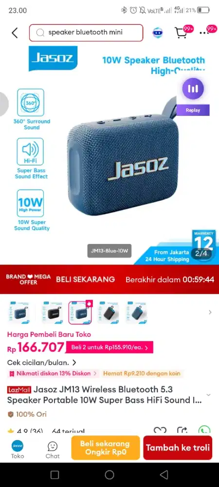 Speaker Jasoz jm13 like new