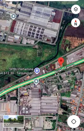 dijual tanah raya gilang cocok untuk kantor dan gudang