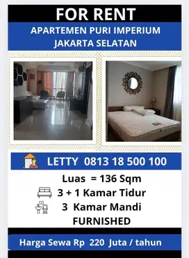 Apartemen Puri Imperium Jakarta Selatan Rp 220 Juta/tahun