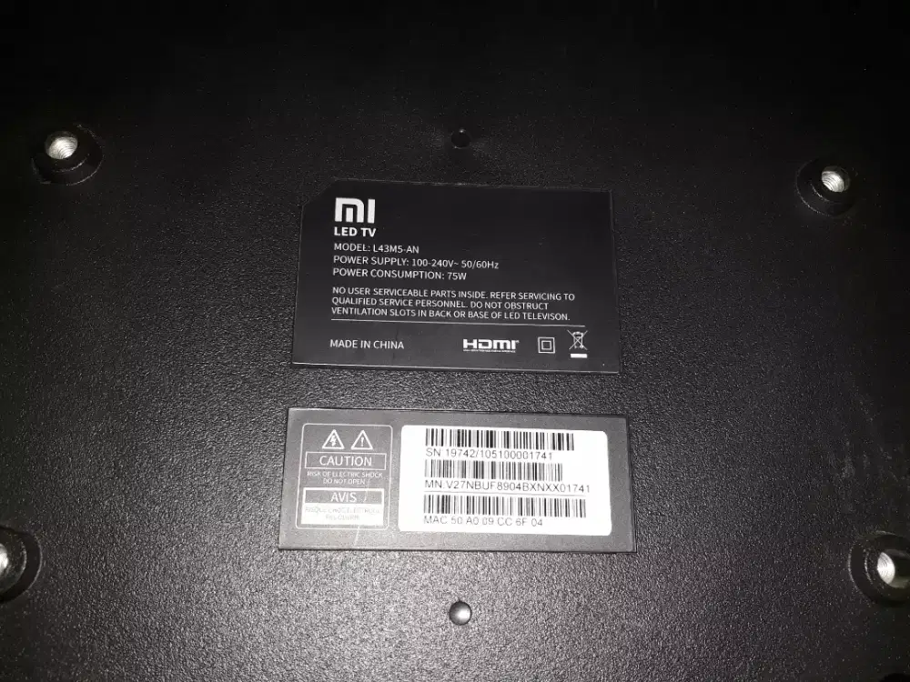 Jual Mi android tv 43 inch layar pecah apa adanya saja