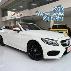 Mercedes Benz C300 Cabriolet 2018 NIK 2017 White Red Mercy C 300 Putih