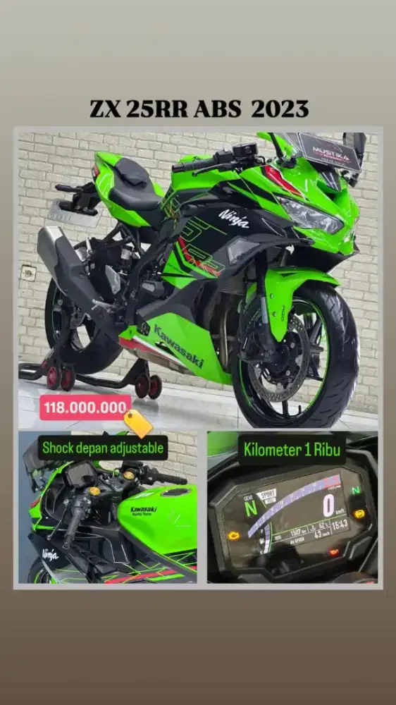Kawasaki ZX 25 RR ABS TFT 2023 odo masih 100 perak an