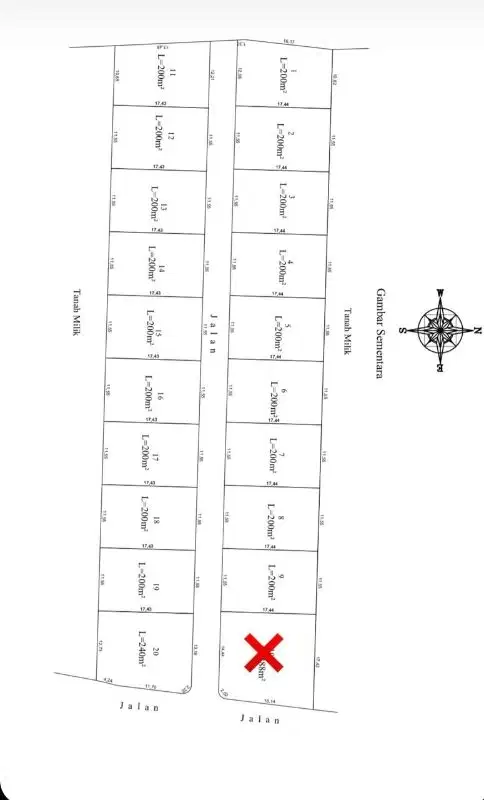 DIJUAL TANAH KAVLINGAN BERLOKASI JL. TUKAD DALAM,KUTUH