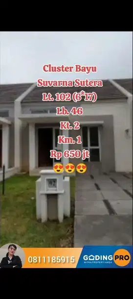 Rumah Murah Cluster Bayu Lt. 102 Suvarna Sutera Tangerang