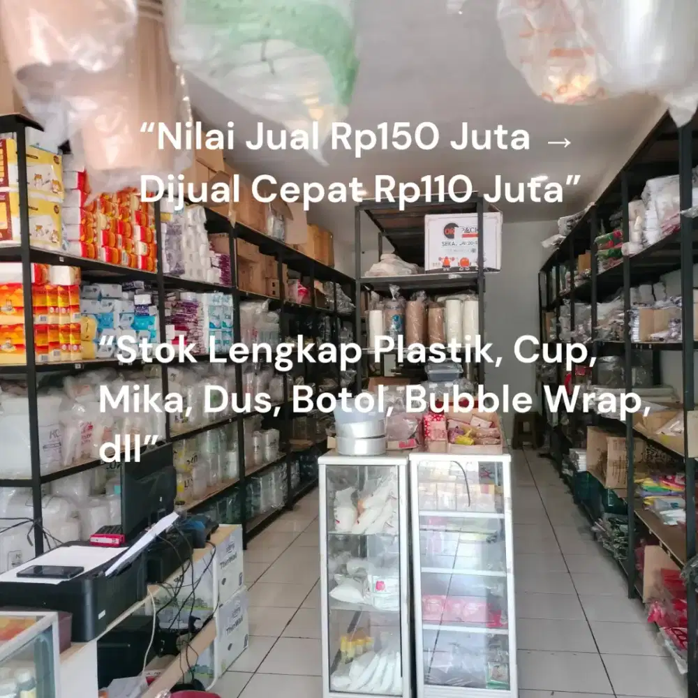 Dijual Borongan Stok Toko Plastik Rp110 Juta (Nilai Jual Rp150 Juta)