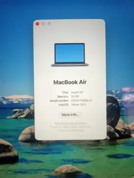 MACBOOK AIR M1 ram 16gb ssd 256gb