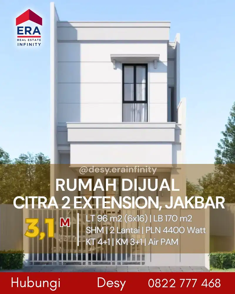 Dijual Rumah di Citra 2 Extension, Jakarta Barat