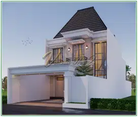 Rumah Depan Waterpark Citragrand Jogja dengan Kolam Renang Pribadi