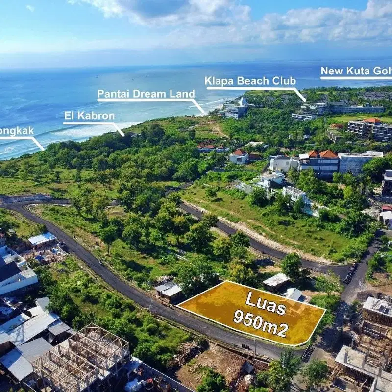 TANAH OCEAN VIEW DI KAWASAN WISATA PANTAI BINGIN, ULUWATU - BALI