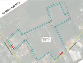 Strategis Pinggir Jln raya Kampung Melayu Teluk Naga Cocok Utk Gudang