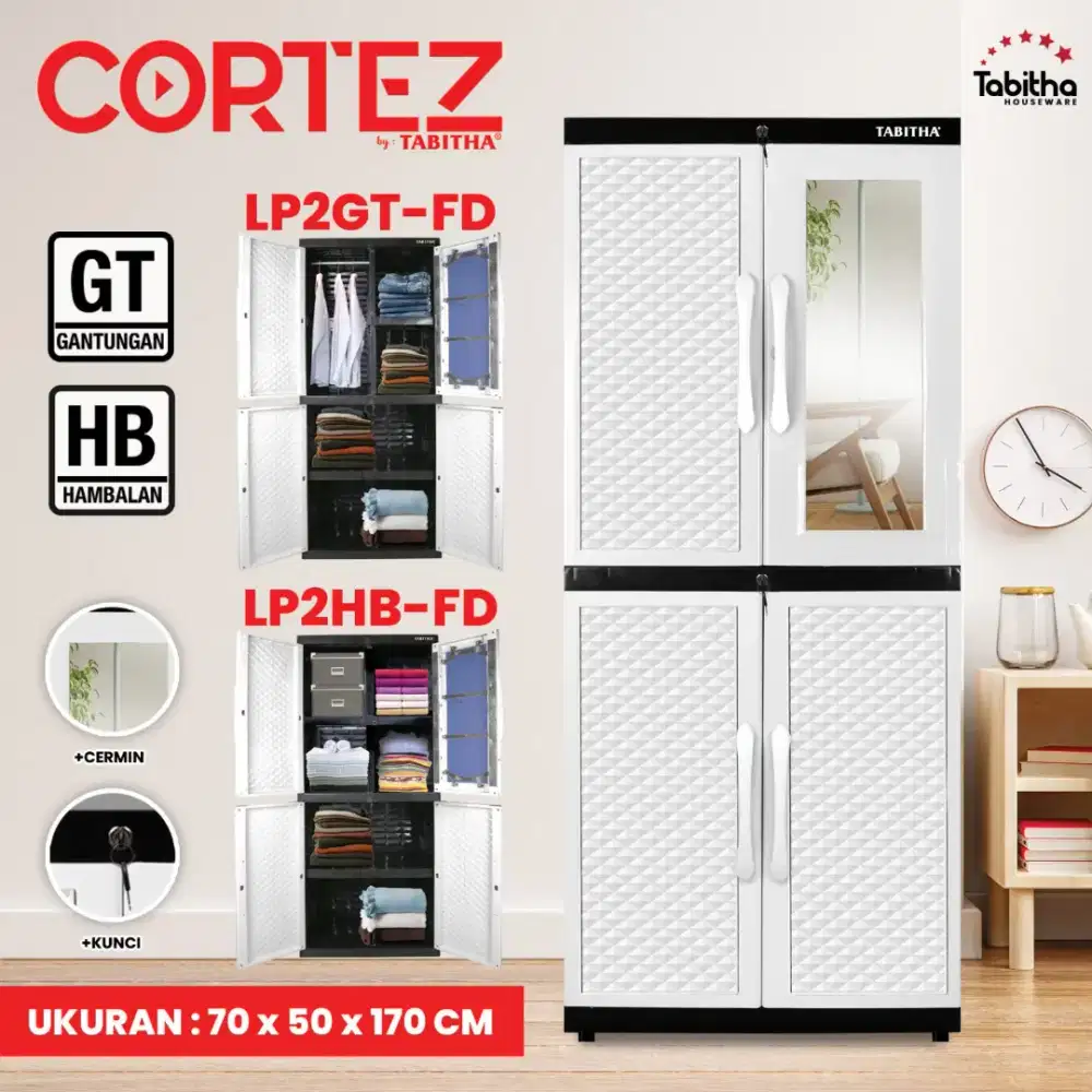 Lemari jumbo 4 susun model 4pintu