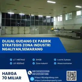 Dijual Gudang Ex Pabrik Strategis Industri Ngaliyan,Semarang Luas 14874m2