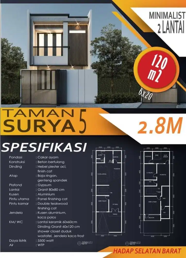 Rumah Minimalist Taman Surya 5 Harga 2.8 M Jual Cepat
