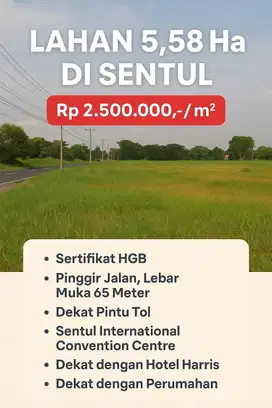 Lahan Strategis 5,58Ha Di Sentul - Cocok Buat Perumahan Hanya 2,5 Jt/m